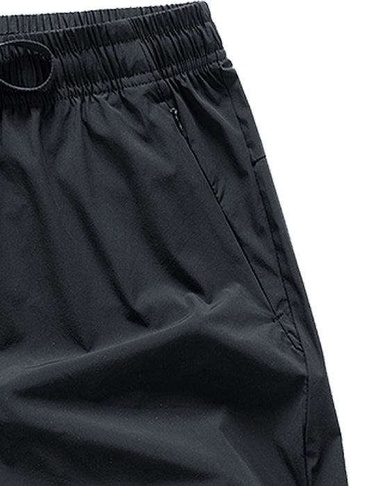 Shorts Män Elastisk Midja Ficka Snabbtorkande Is-Silke Sport