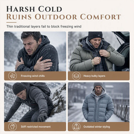 Herr Vinter Jacquard Mönster Hoodie