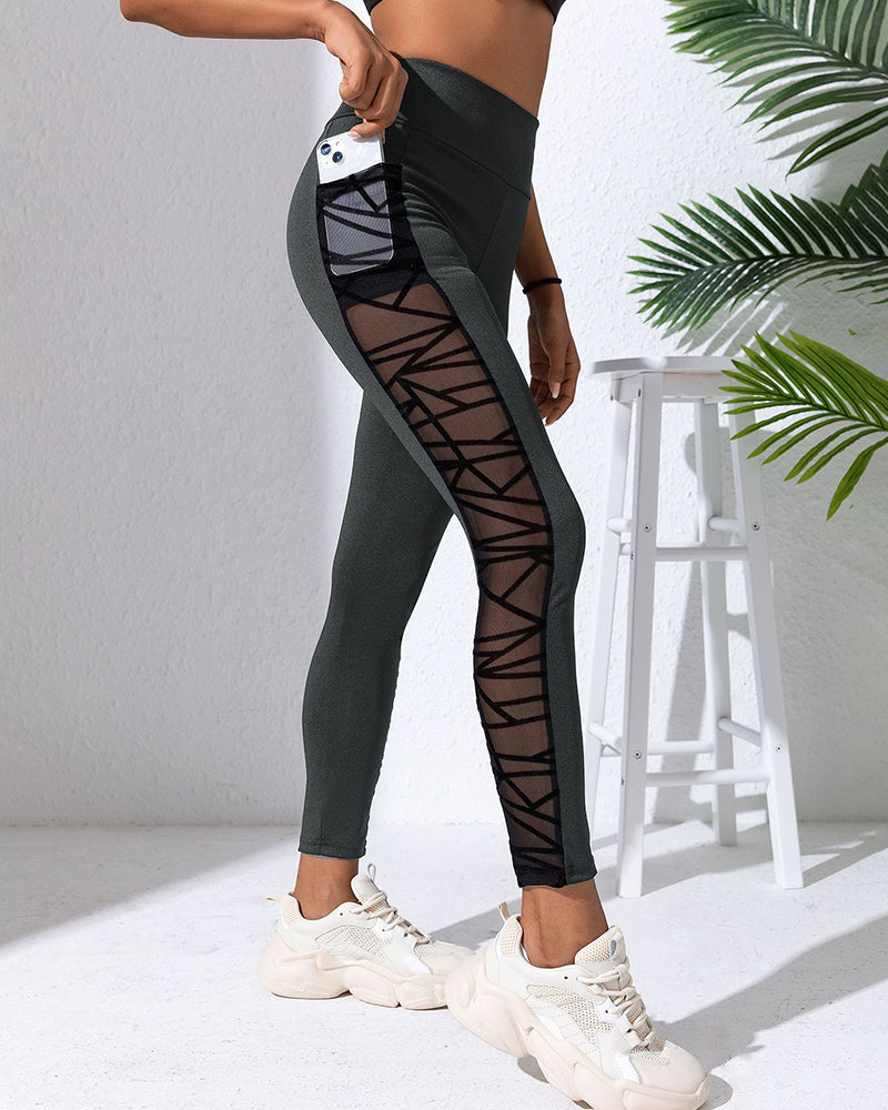 Yogabyxor Högmidjade Färgblock