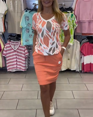 Dräkt Elegant Pendlar Kjol Tvådelad