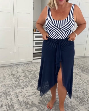 Set U-Hals Randig Endeldsdräkt