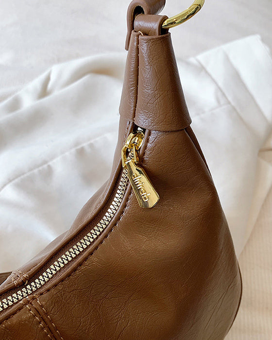 Väska Vaxat Läder Armhåla