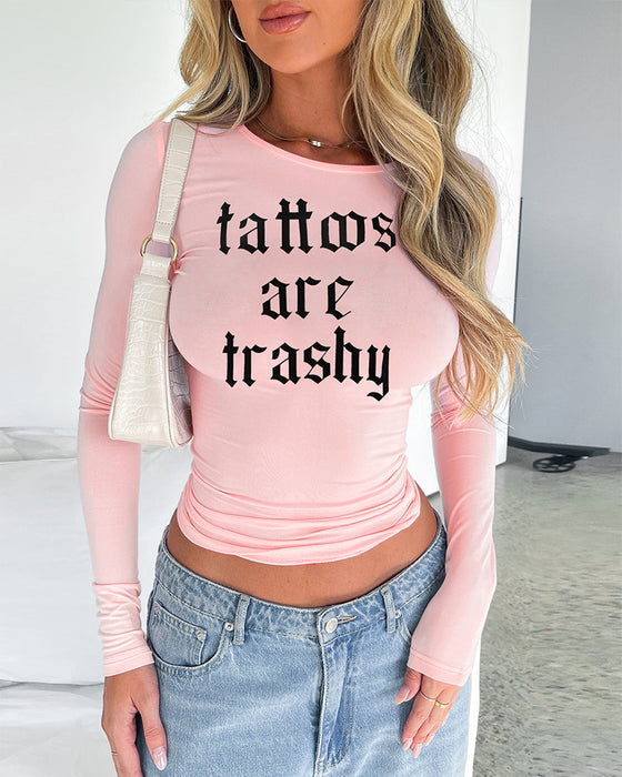 T-Shirt Tight Passande Långärmad