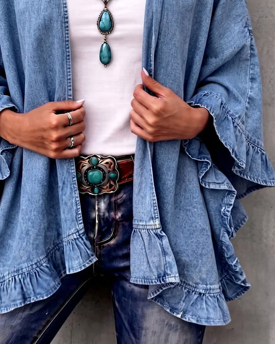 Kappa Denim Ruffle Lös
