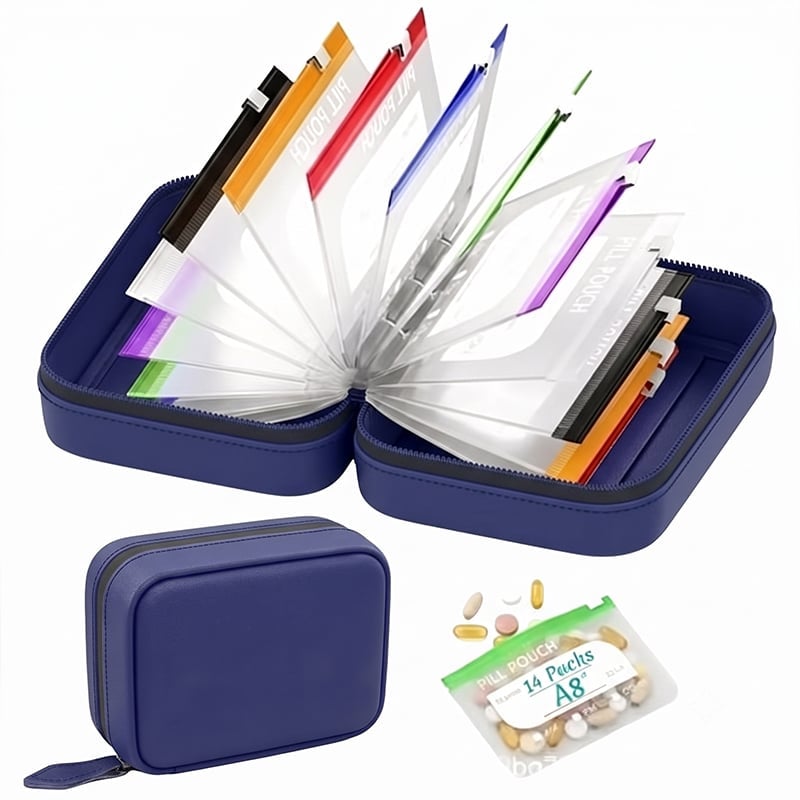 Premium vattentät PU resepillerbox-set
