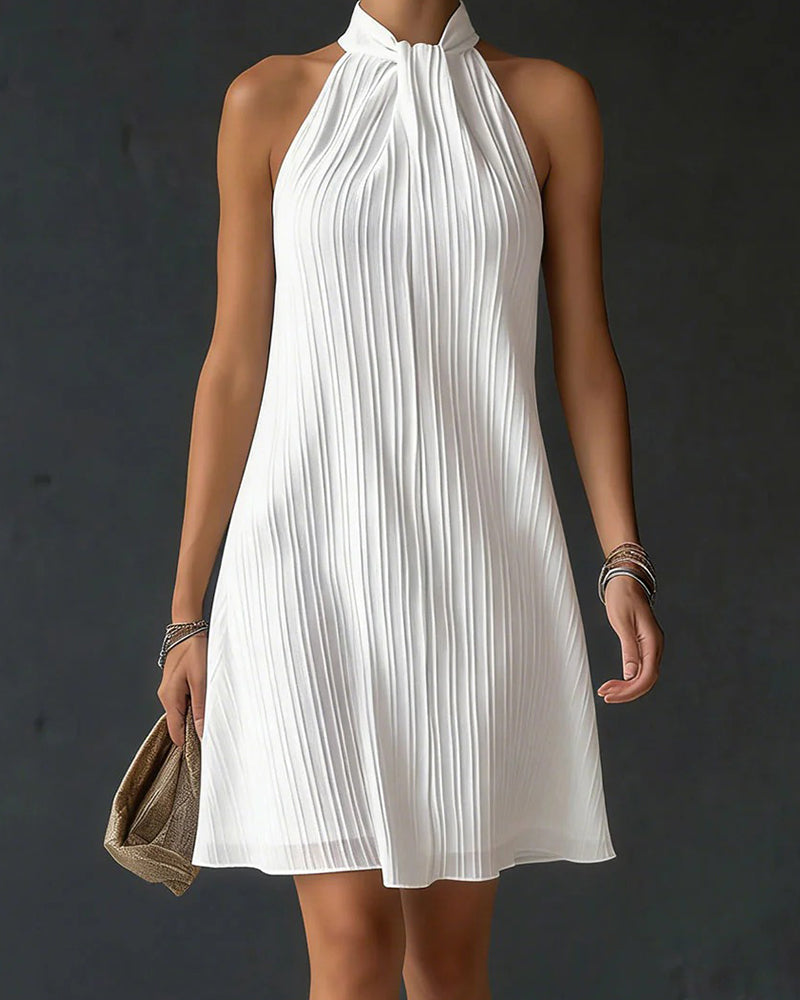 Klänning Halter Texturerad A-Linje Kort