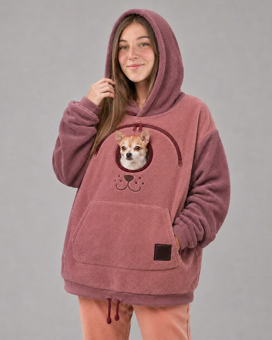 Hoodie Huvförsedd Dragkedja Husdjur