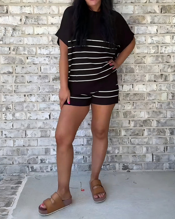 Set Rand Lös Casual Shorts