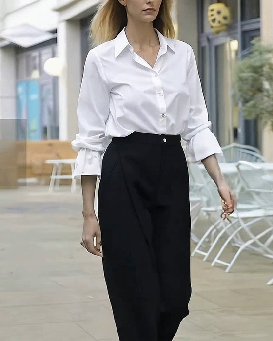 Byxor Stilfulla Plisserade Smalande Vardags