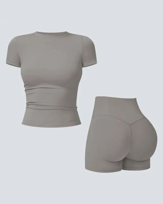 Set Kompression Kortärmad Yoga