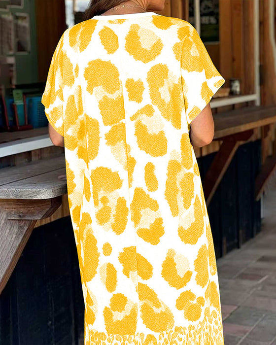 Klänning Löss Leopard Tryck