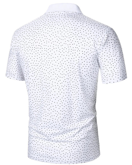 Avslappnad Polokrage-T-Shirt Med Små Prickar