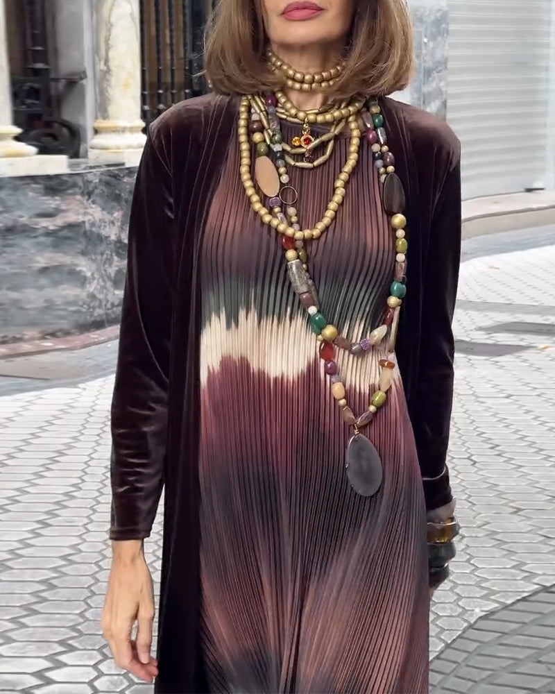 Klänning Moderiktig Gradient Veckad