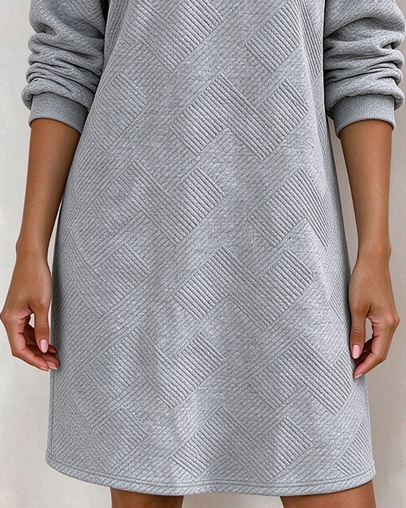 Klänning Geometrisk Präglad Sweatshirt Rak