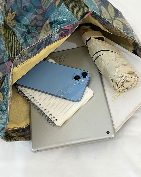 Toteväska Dammönster Kamouflage Och Bladtryck