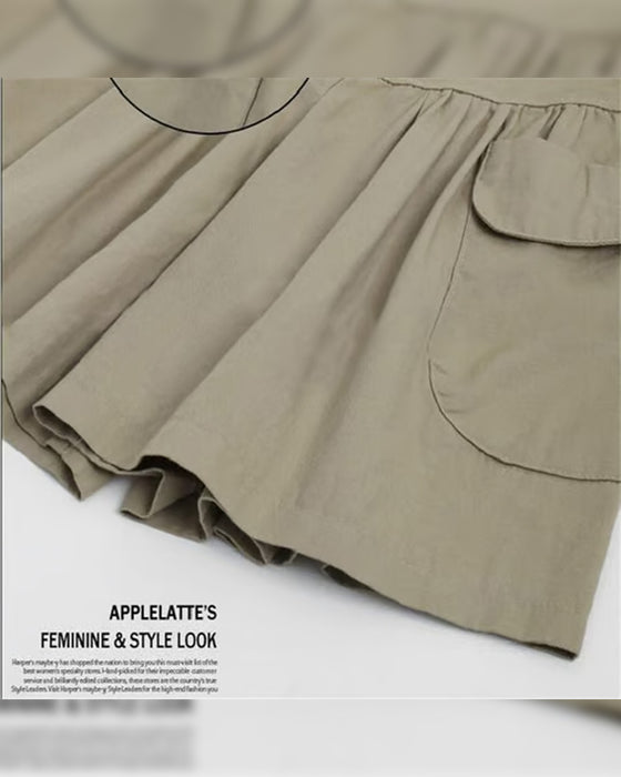 Shorts Lösa Hög Midja Smalnande