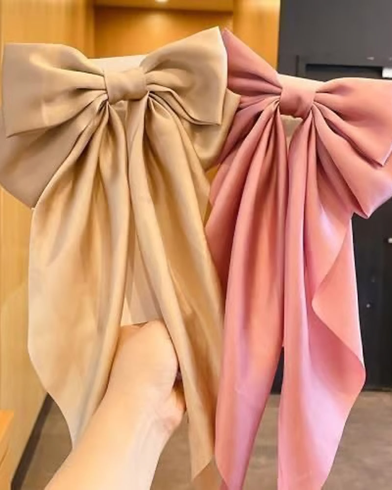 🔥 Stor Rosett Hårklämma För Kvinnor – Bröllop & Vardag Hästsvans Accessoar Med Lång Svans