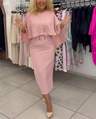 Klänning Fashionable Rund Hals Elegant