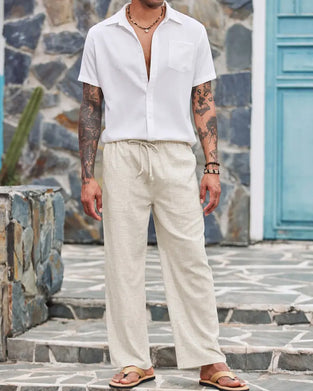 Byxor Dragsko I Midjan Raka Ben Avslappnad