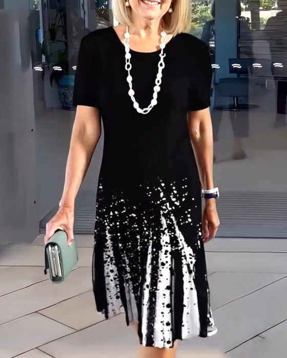 Klänning Temperamentsfull Pendel Tryck