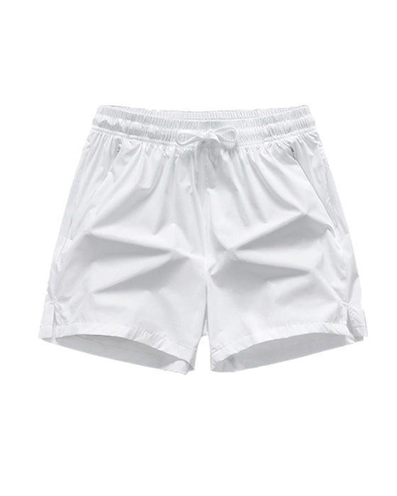 Shorts Män Elastisk Midja Ficka Snabbtorkande Is-Silke Sport
