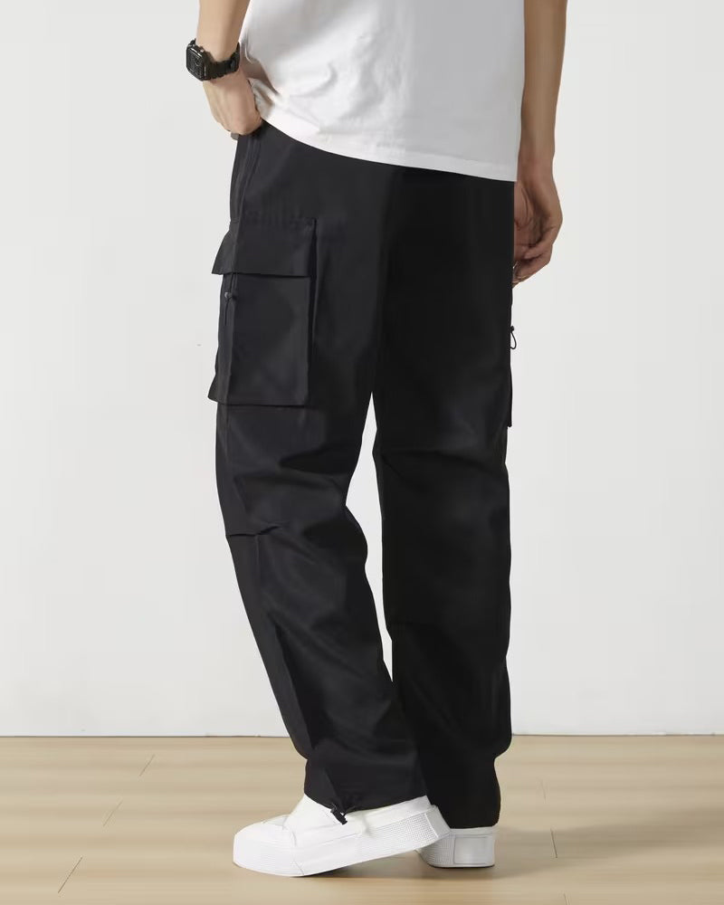 Byxor Avslappnad Dragsko Enfärgad Cargo