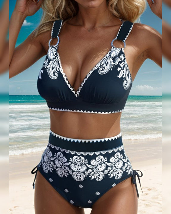 Bikini Tryckt Retro