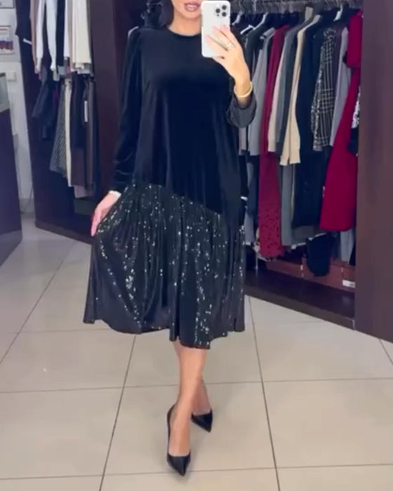 Klänning avslappnad temperament paljett