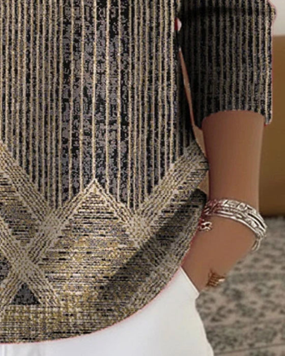 Pullover Elegant Knapp Ned Retro