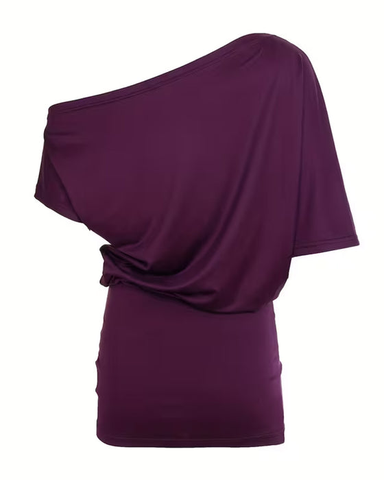 Klänning Off-Shoulder Asymmetrisk Bodycon