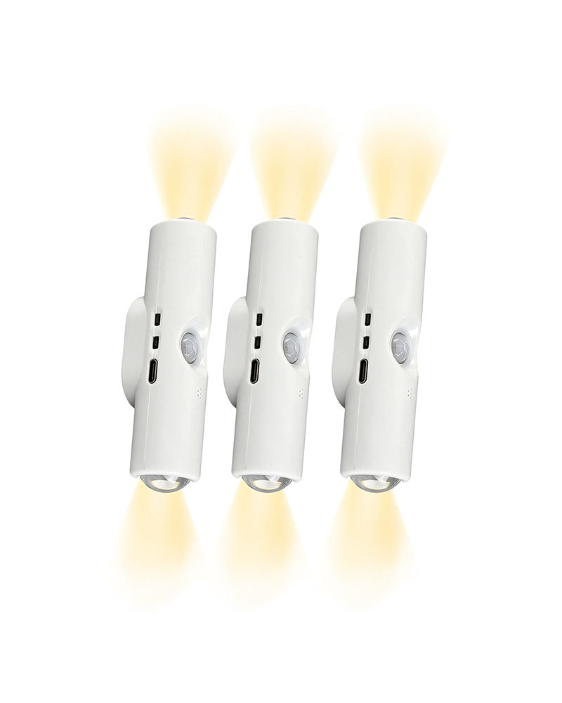 Dubbelhuvud Kattöga Sensor Vägglampa