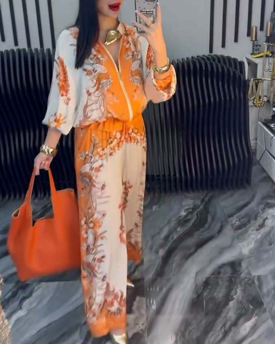 Kostym med Vida Ben Temperament Ståkrage Dragkedja