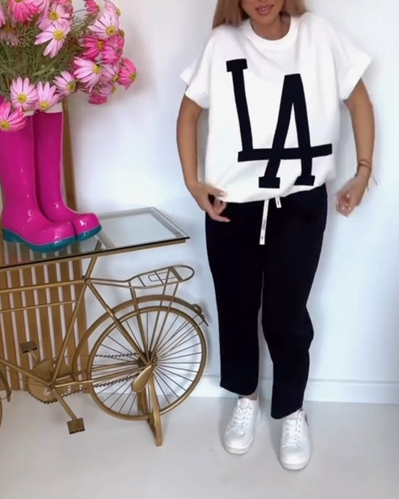 Sätt Casual Letter Print Sports