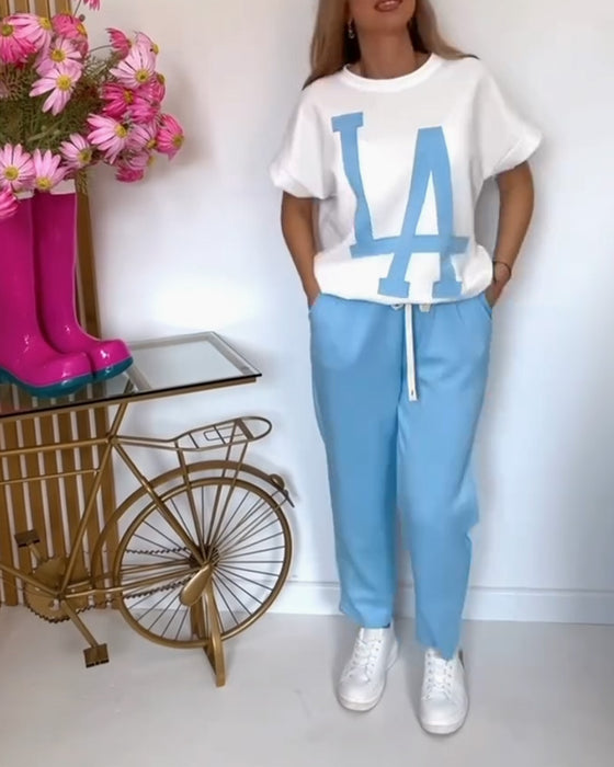 Sätt Casual Letter Print Sports