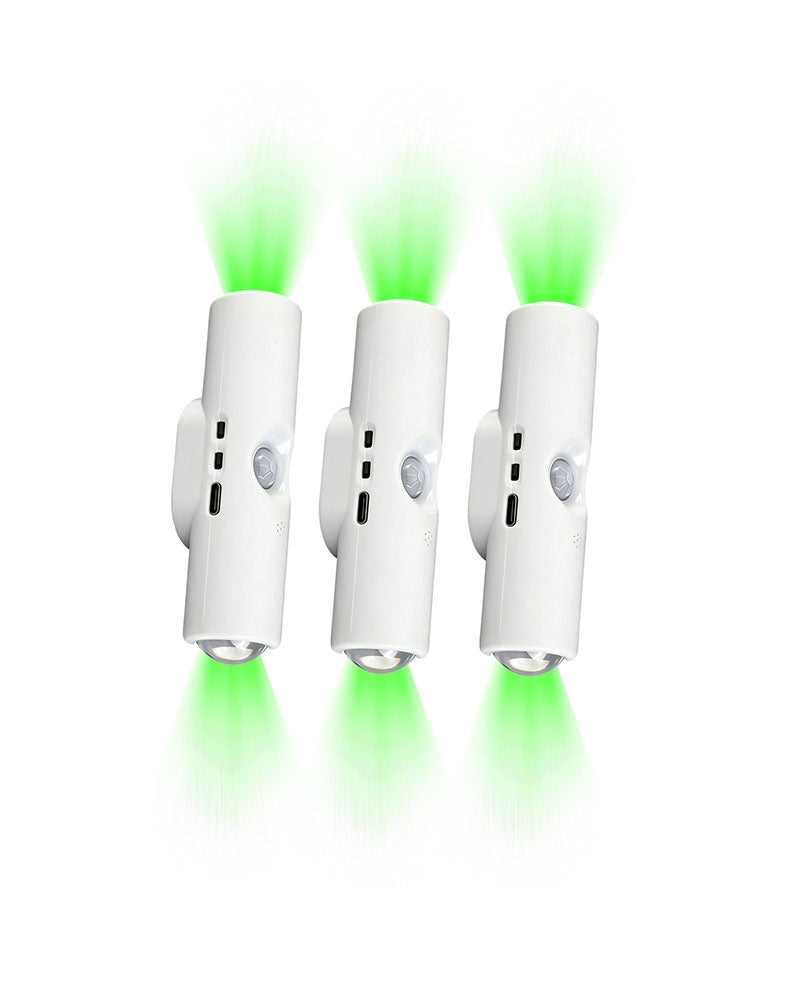 Dubbelhuvud Kattöga Sensor Vägglampa