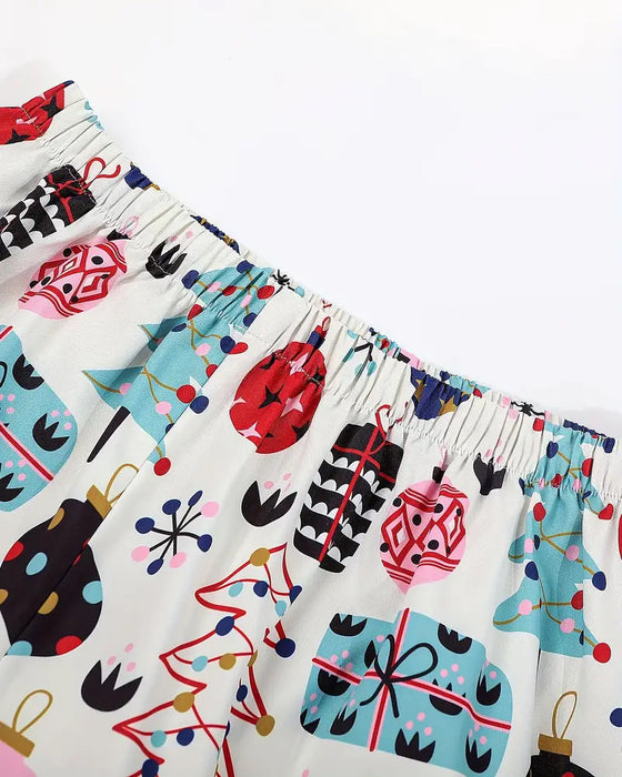 Tryckt avslappnat hem tvådelat set