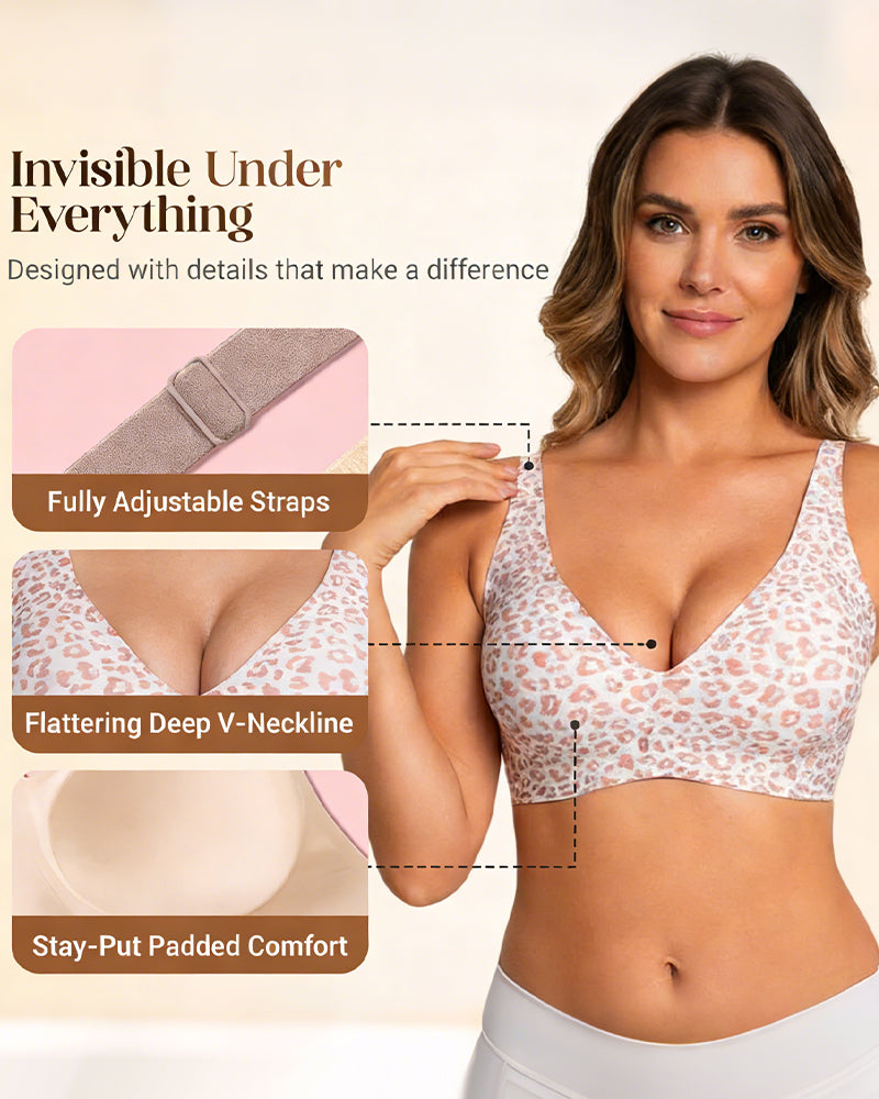 Sömlös Push-Up Bh Utan Bygel Med Hög Komfort