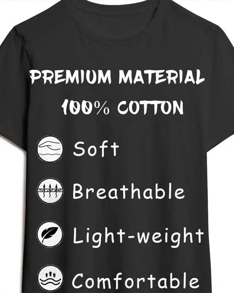 Herr T-Tröja Bokstavstryck Kortärmad