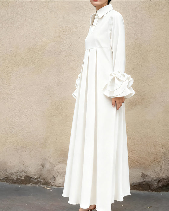 Klänning Mode Skjortkrage Vid