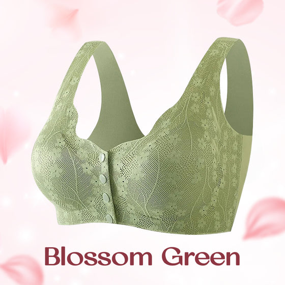Sömlös Spets-BH med Full Täckning och Främre Knäppning