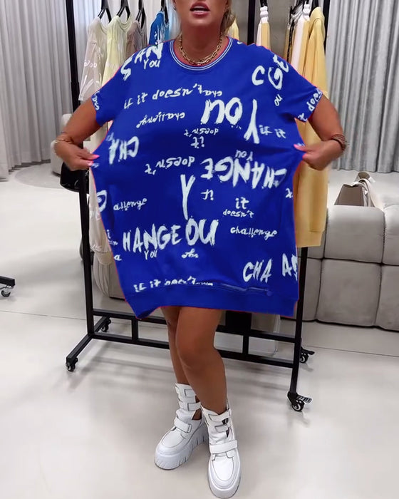 Klänning Löst Bokstavstryck