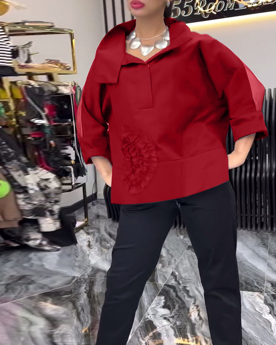 Lapelblom i spets med lapptäcke