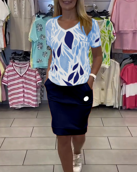 Dräkt Elegant Pendlar Kjol Tvådelad