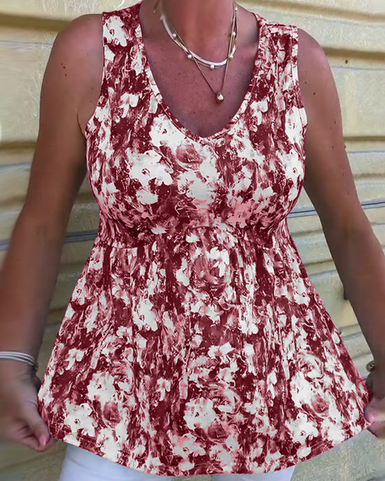 Linne Sexig Mönstrad Ärmös