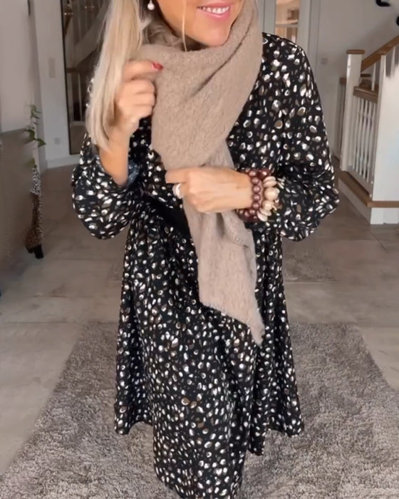 Vintage klänning med tryck