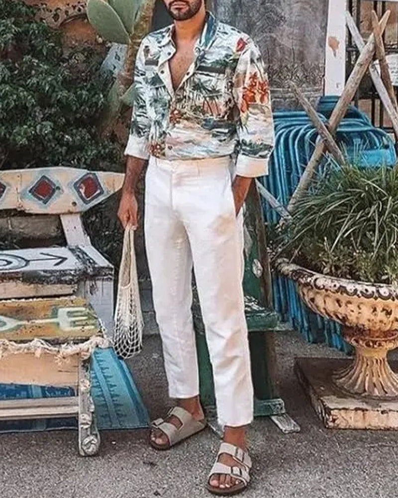 Byxor Herr Casual Croppad