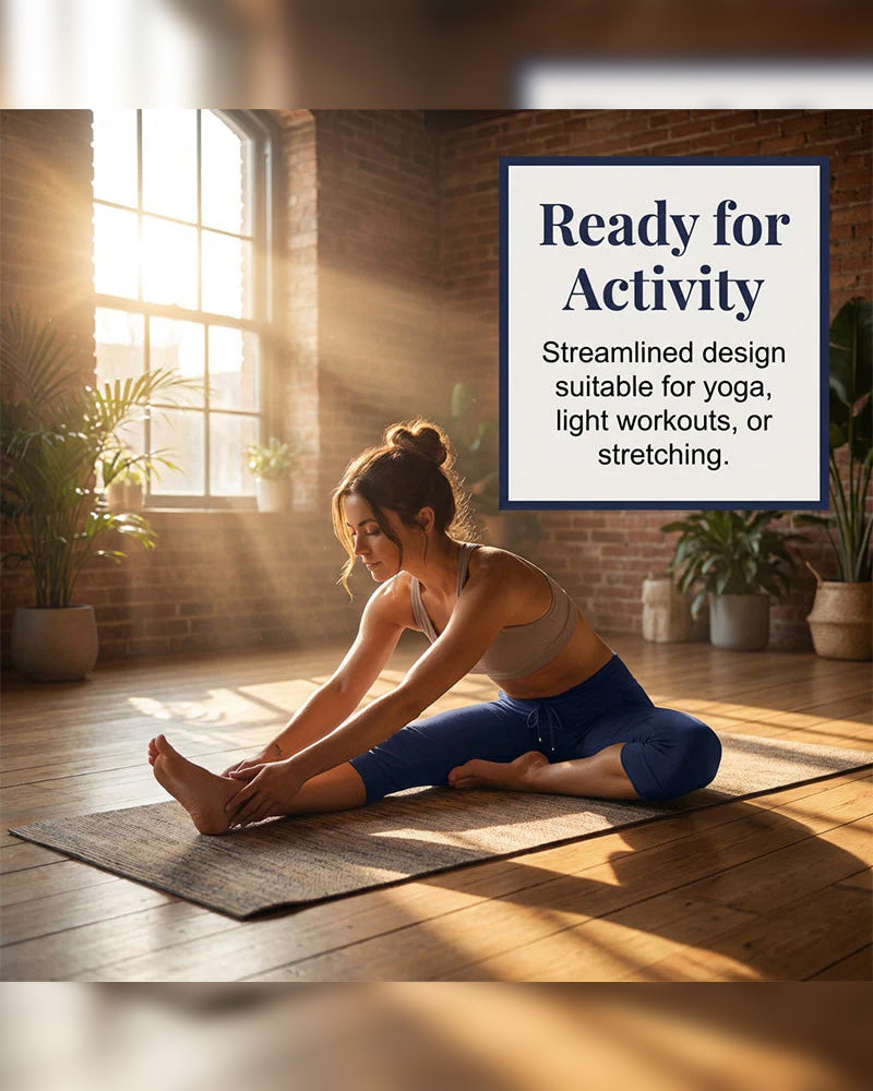 Enfärgade avskurna loungebyxor med fickor