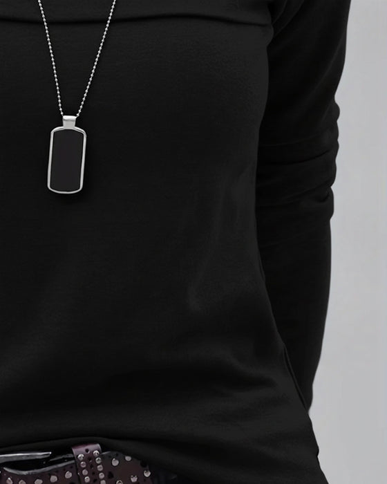 Topp Slim Fit Plisserad Lång Ärm