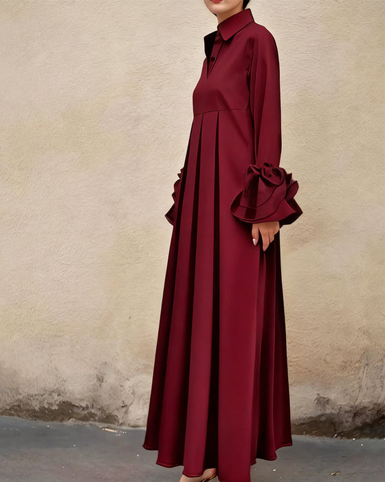 Klänning Mode Skjortkrage Vid