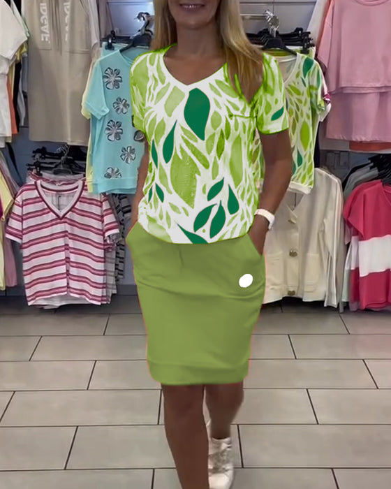 Dräkt Elegant Pendlar Kjol Tvådelad